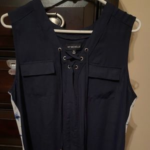Long sleeveless shirt